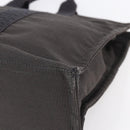 HERMES Her Line MM Hand Bag Canvas Gray Auth th6407-10