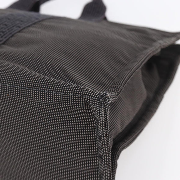 HERMES Her Line MM Hand Bag Canvas Gray Auth th6407