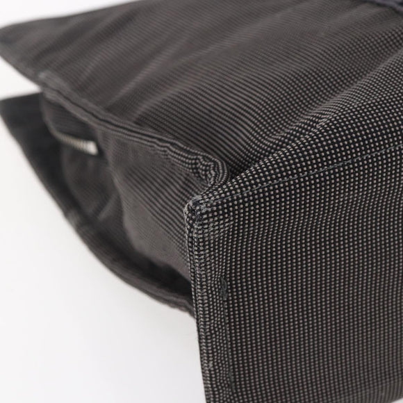 HERMES Her Line MM Hand Bag Canvas Gray Auth th6407