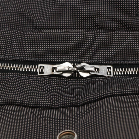 HERMES Her Line MM Hand Bag Canvas Gray Auth th6407