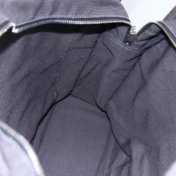 HERMES Her Line MM Hand Bag Canvas Gray Auth th6407