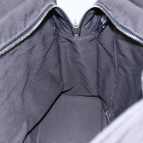 HERMES Her Line MM Hand Bag Canvas Gray Auth th6407