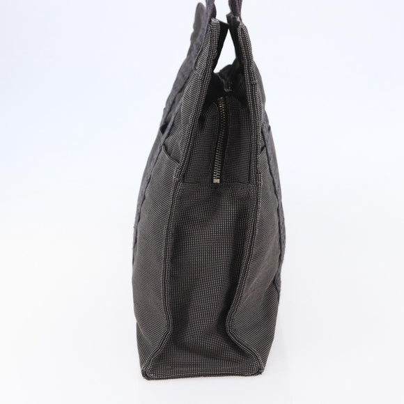 HERMES Her Line MM Hand Bag Canvas Gray Auth th6407