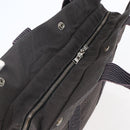 HERMES Her Line MM Hand Bag Canvas Gray Auth th6407-6