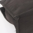 HERMES Her Line MM Hand Bag Canvas Gray Auth th6408-15