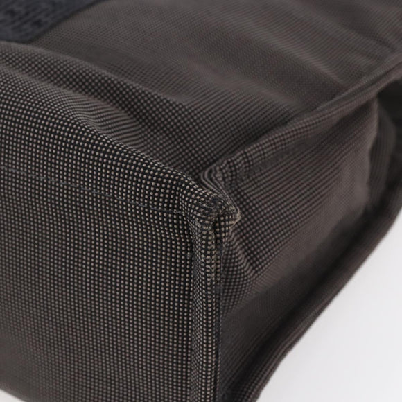 HERMES Her Line MM Hand Bag Canvas Gray Auth th6408