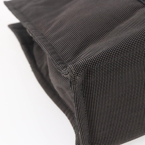 HERMES Her Line MM Hand Bag Canvas Gray Auth th6408