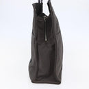 HERMES Her Line MM Hand Bag Canvas Gray Auth th6408-3