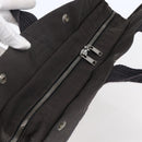 HERMES Her Line MM Hand Bag Canvas Gray Auth th6408-6