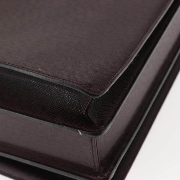 LOUIS VUITTON Taiga Leather Ural Briefcase Acajou M30026 LV Auth th6414