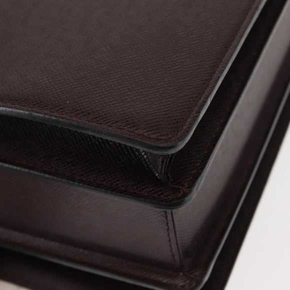 LOUIS VUITTON Taiga Leather Ural Briefcase Acajou M30026 LV Auth th6414