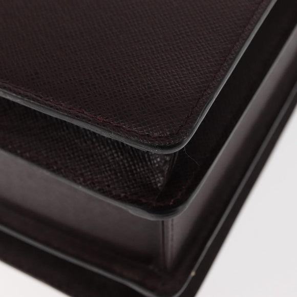 LOUIS VUITTON Taiga Leather Ural Briefcase Acajou M30026 LV Auth th6414