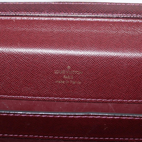 LOUIS VUITTON Taiga Leather Ural Briefcase Acajou M30026 LV Auth th6414
