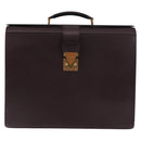 LOUIS VUITTON Taiga Leather Ural Briefcase Acajou M30026 LV Auth th6414-13