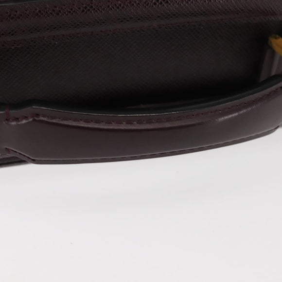 LOUIS VUITTON Taiga Leather Ural Briefcase Acajou M30026 LV Auth th6414