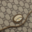 GUCCI GG PLUS Canvas Shoulder Bag PVC Leather Beige Auth th6415-17