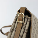 GUCCI GG PLUS Canvas Shoulder Bag PVC Leather Beige Auth th6415-10