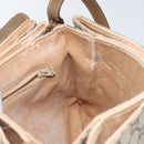 GUCCI GG PLUS Canvas Shoulder Bag PVC Leather Beige Auth th6415-19