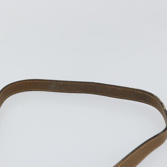 GUCCI GG PLUS Canvas Shoulder Bag PVC Leather Beige Auth th6415