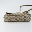 GUCCI GG PLUS Canvas Shoulder Bag PVC Leather Beige Auth th6415-5