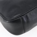 GUCCI Bamboo Shoulder Bag Leather 2way Black Auth th6418-13