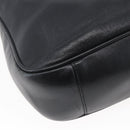 GUCCI Bamboo Shoulder Bag Leather 2way Black Auth th6418-15