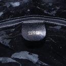 GUCCI Bamboo Shoulder Bag Leather 2way Black Auth th6418-16