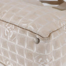 CHANEL New travel line Tote Bag Nylon Beige CC Auth th6420-9