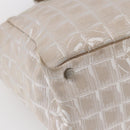 CHANEL New travel line Tote Bag Nylon Beige CC Auth th6420-14