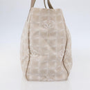 CHANEL New travel line Tote Bag Nylon Beige CC Auth th6420-4