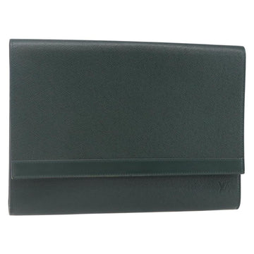 LOUIS VUITTON Taiga Leather Clutch Bag Epicea MI0924 LV Auth th6424