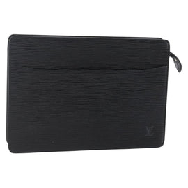 LOUIS VUITTON Epi Pochette Homme Clutch Bag Black Noir M52522 LV Auth th6429