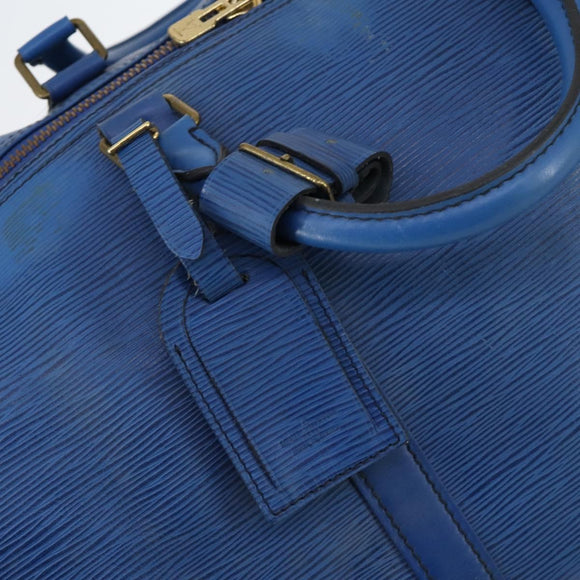 LOUIS VUITTON Epi Keepall 60 Boston Bag Old model Blue M42945 LV Auth th6430