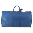 LOUIS VUITTON Epi Keepall 60 Boston Bag Old model Blue M42945 LV Auth th6430-2