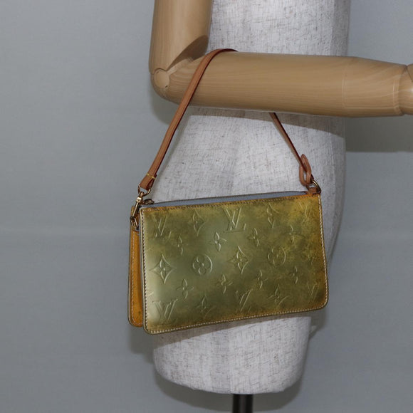 LOUIS VUITTON Monogram Vernis Lexington Accessory Pouch Grau M91056 Auth th6444