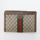 LOUIS VUITTON Gucci Monogram GG Canvas Clutch Bag 3Set Beige LV Auth th6448-10
