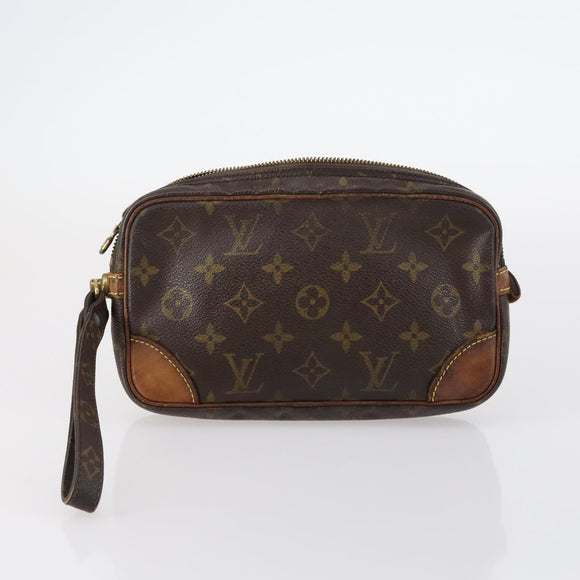 LOUIS VUITTON Gucci Monogram GG Canvas Clutch Bag 3Set Beige LV Auth th6448
