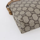 GUCCI GG Plus Supreme Shoulder Bag PVC Beige Gold Auth th6453-11