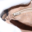 GUCCI GG Plus Supreme Shoulder Bag PVC Beige Gold Auth th6453-17