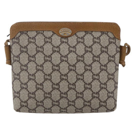 GUCCI GG Plus Supreme Shoulder Bag PVC Beige Gold Auth th6453 - 0