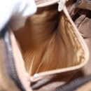 GUCCI GG Plus Supreme Shoulder Bag PVC Beige Gold Auth th6453-21