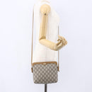 GUCCI GG Plus Supreme Shoulder Bag PVC Beige Gold Auth th6453-22