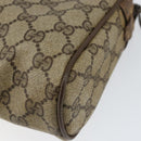 GUCCI GG Supreme Web Sherry Line Clutch Bag PVC Beige Gold 89 01 012 Auth th6454-15