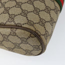 GUCCI GG Supreme Web Sherry Line Clutch Bag PVC Beige Gold 89 01 012 Auth th6454-16