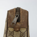 GUCCI GG Supreme Web Sherry Line Clutch Bag PVC Beige Gold 89 01 012 Auth th6454-8