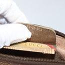GUCCI GG Supreme Web Sherry Line Clutch Bag PVC Beige Gold 89 01 012 Auth th6454-12