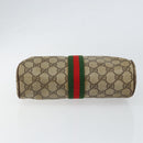 GUCCI GG Supreme Web Sherry Line Clutch Bag PVC Beige Gold 89 01 012 Auth th6454-6