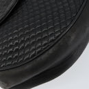 BALLY Quilted Hand Bag Leather Gold Black Auth th6456-14