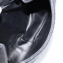 BALLY Quilted Hand Bag Leather Gold Black Auth th6456-11