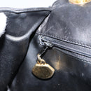 BALLY Quilted Hand Bag Leather Gold Black Auth th6456-20